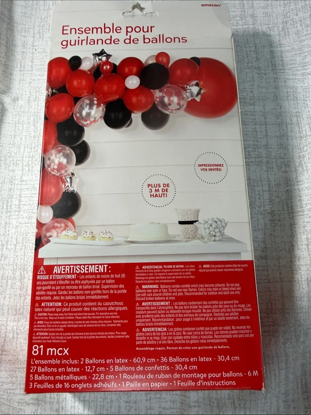 Balloon Garland Kit - Red & Black Party Balloons